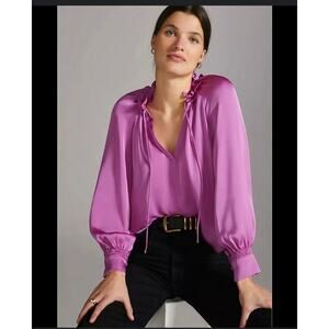 Anthropologie Silky Pullover Blouse